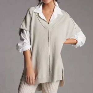 Anthropologie Cream Knit Top